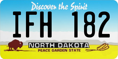 ND license plate IFH182