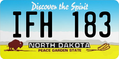 ND license plate IFH183