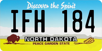ND license plate IFH184