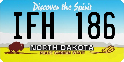 ND license plate IFH186