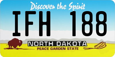 ND license plate IFH188