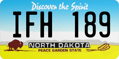 ND license plate IFH189