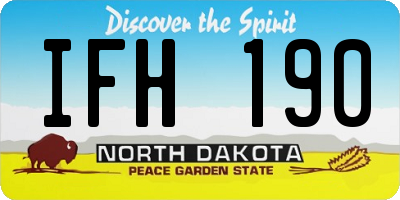 ND license plate IFH190