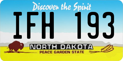 ND license plate IFH193