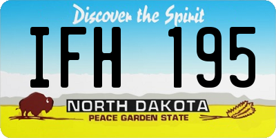 ND license plate IFH195