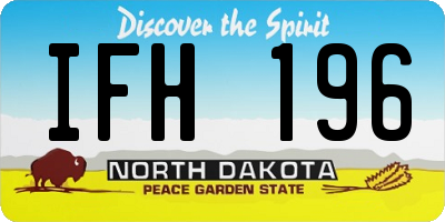 ND license plate IFH196