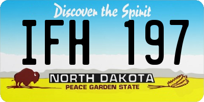 ND license plate IFH197