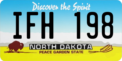 ND license plate IFH198