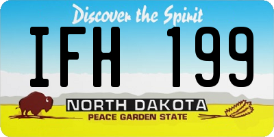 ND license plate IFH199