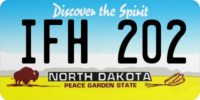 ND license plate IFH202