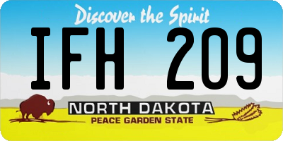 ND license plate IFH209