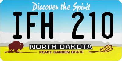 ND license plate IFH210