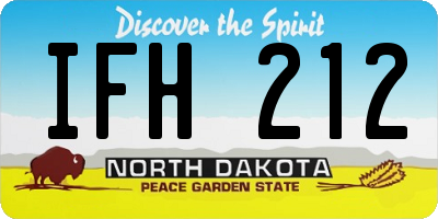 ND license plate IFH212