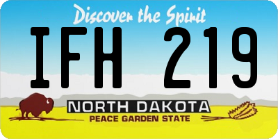 ND license plate IFH219