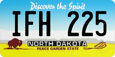 ND license plate IFH225