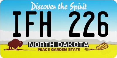 ND license plate IFH226