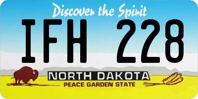 ND license plate IFH228