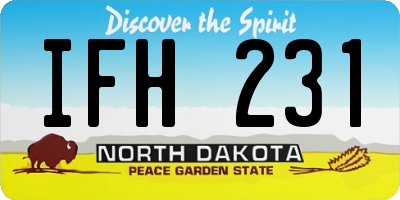 ND license plate IFH231