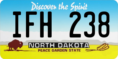 ND license plate IFH238