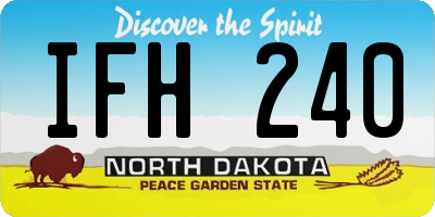 ND license plate IFH240