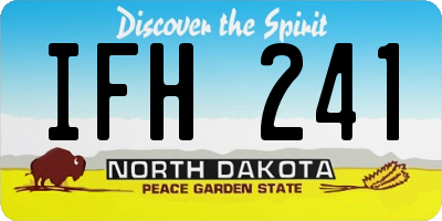 ND license plate IFH241