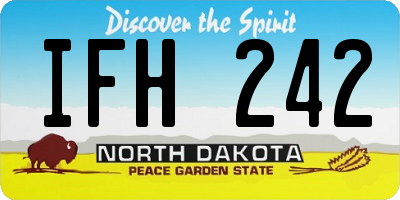 ND license plate IFH242