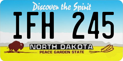 ND license plate IFH245