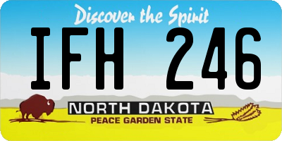 ND license plate IFH246