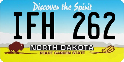 ND license plate IFH262