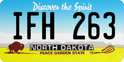 ND license plate IFH263