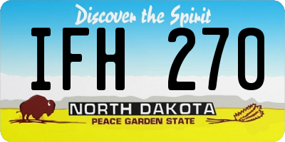ND license plate IFH270