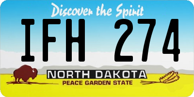 ND license plate IFH274