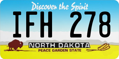 ND license plate IFH278