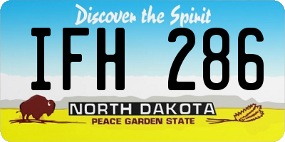 ND license plate IFH286