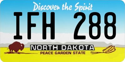 ND license plate IFH288
