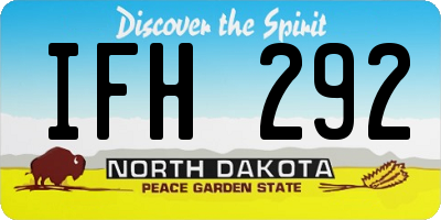 ND license plate IFH292