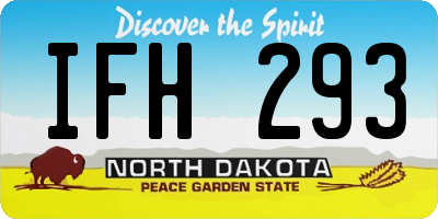ND license plate IFH293