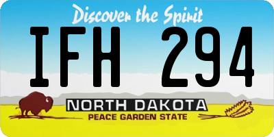ND license plate IFH294