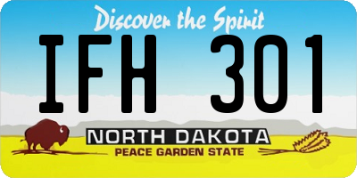 ND license plate IFH301