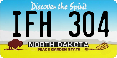 ND license plate IFH304