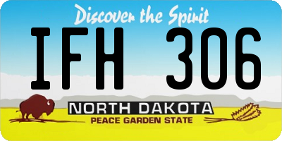 ND license plate IFH306