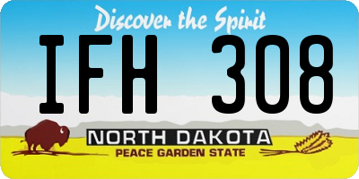 ND license plate IFH308