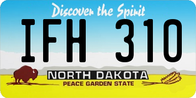 ND license plate IFH310