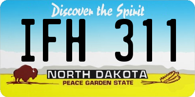 ND license plate IFH311