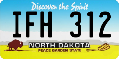 ND license plate IFH312