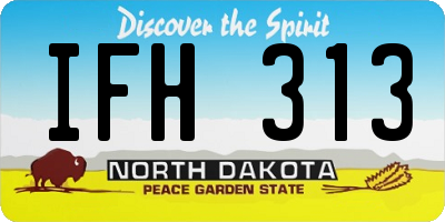ND license plate IFH313