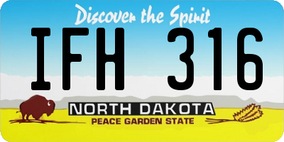 ND license plate IFH316