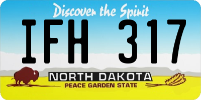 ND license plate IFH317