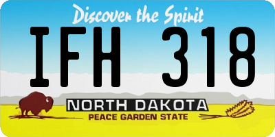 ND license plate IFH318