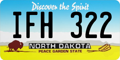 ND license plate IFH322